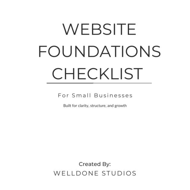 Website Foundations Checklist for Small Businesses