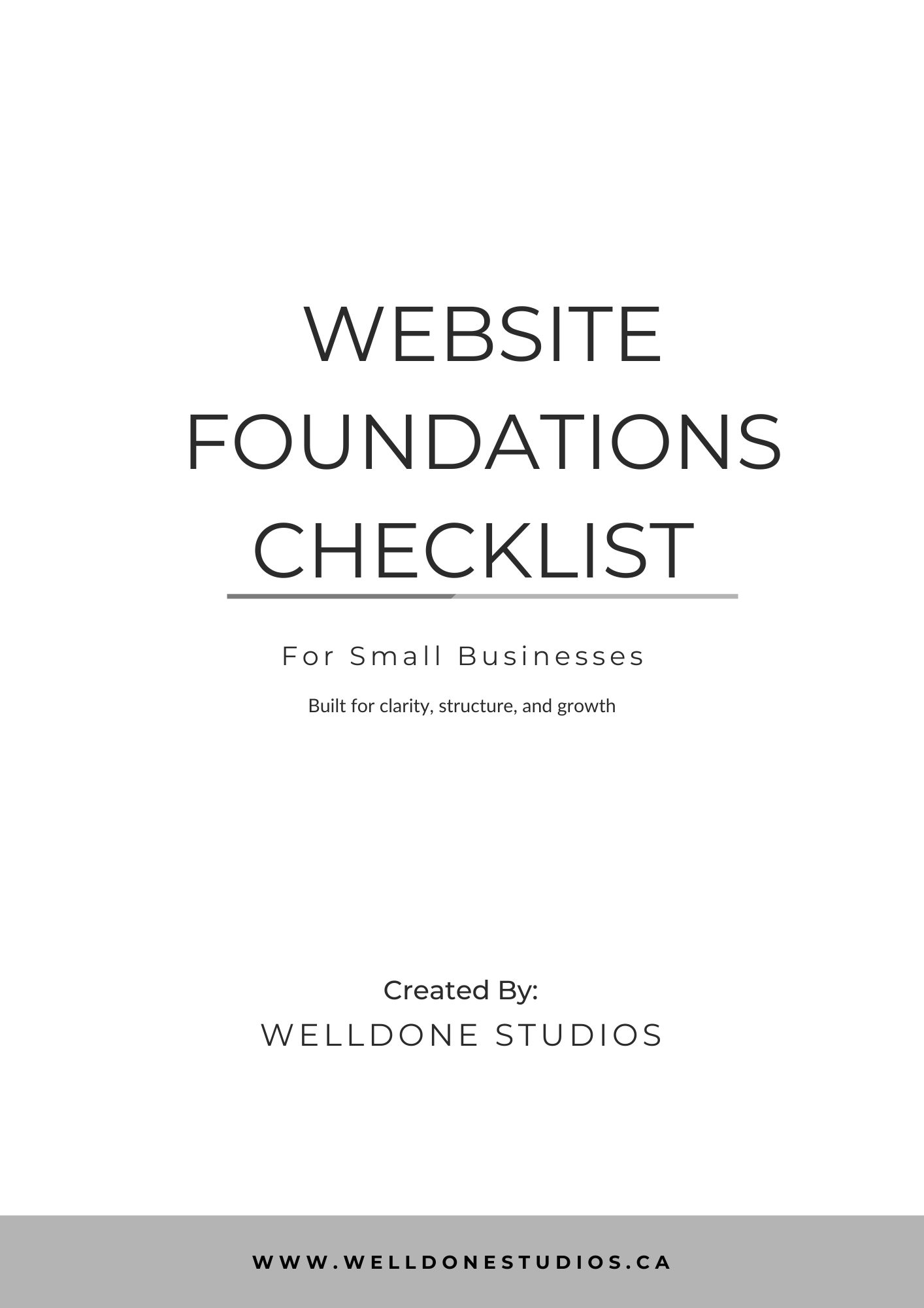 Website Foundations Checklist for Small Businesses